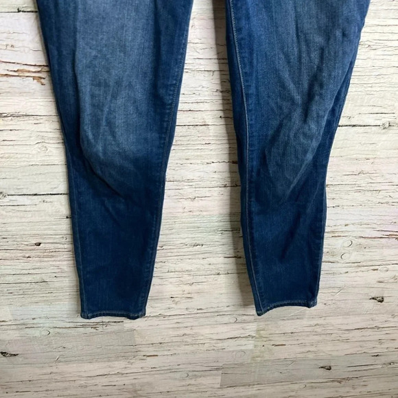 PAIGE Hoxton crop Tristan high rise stretchy skinny jeans blue denim size  25 - Picture 2 of 9